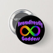 Neurodiversity Göttin-Abzeichen Button (Vorne & Hinten)