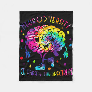 Neurodiversity Hirn Autismus Bewusstsein für Adhor Fleecedecke