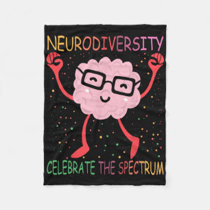 Neurodiversity Hirn Autismus Bewusstsein für Adhor Fleecedecke