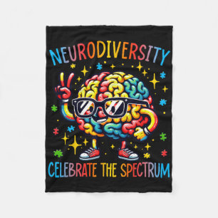 Neurodiversity Hirn Autismus Bewusstsein für Adhor Fleecedecke