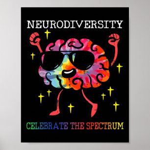 Neurodiversity Hirn Autismus Bewusstsein für Adhor Poster
