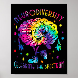 Neurodiversity Hirn Autismus Bewusstsein für Adhor Poster
