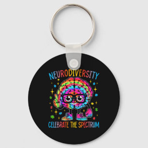 Neurodiversity Hirn Autismus Bewusstsein für Adhor Schlüsselanhänger