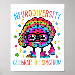 Neurodiversity Hirnautismus Bewusstseinsbildung Poster