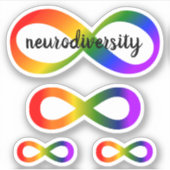 Neurodiversity-Infinititäten - Aufkleber für Vinyl (Vorderseite)