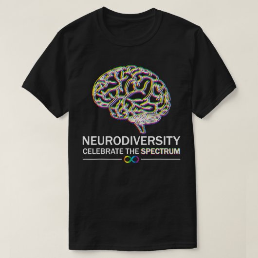 Neurodiversity Pride Autism Spectrum ASD ADHD Rain T-Shirt (Design vorne)
