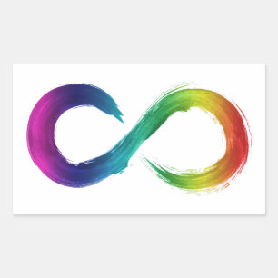 Neurodiversity Regenbogen-Aufkleber Rechteckiger Aufkleber