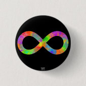 Neurodiversity-Regenbogen-Lemniscet/Infinity-Symbo Button (Vorderseite)