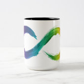 Neurodiversity Regenbogen-Tasse Zweifarbige Tasse (Mittel)