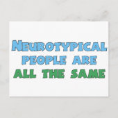 Neurodiversity-Spaß Funny Aspie Autism Joke Postkarte (Vorderseite)
