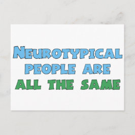 Neurodiversity-Spaß Funny Aspie Autism Joke Postkarte