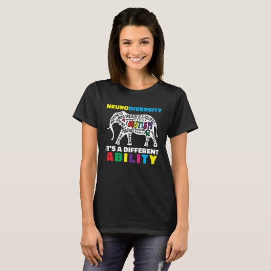Neurodiversity Symbol Ability Autism Creature Men  T-Shirt (Vorne ganz)