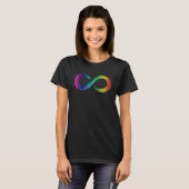 Neurodiversity Unendlichkeits-Regenbogen T-Shirt (Vorne ganz)