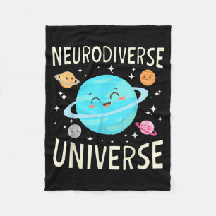 Neurodiverter Planet Weltraum Thema Galaxie Autism Fleecedecke