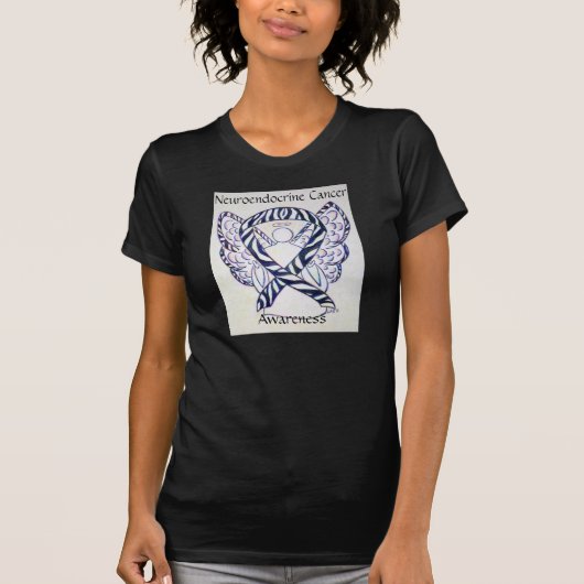 Neuroendokrine Krebsbewusstsein Ribbon Angel Shirt (Vorderseite)