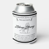 Neuroendokriner Krebs Bewusstsein Zebra stark Dosenkühler (Kanne Rückseite)