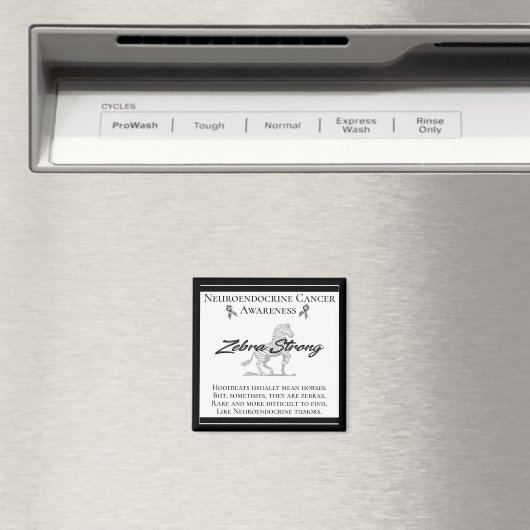 Neuroendokriner Krebs Bewusstsein Zebra stark Magnet (In Situ (Geschirrspüler))