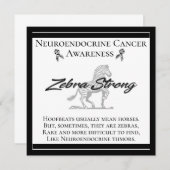 Neuroendokriner Krebs Bewusstsein Zebra stark Mitteilungskarte (Vorne/Hinten)