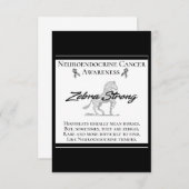 Neuroendokriner Krebs Bewusstsein Zebra stark Mitteilungskarte (Vorne/Hinten)