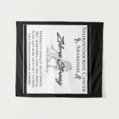 Neuroendokriner Krebs Bewusstsein Zebra stark Wandteppich (Vorderseite (Horizontal))