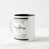 Neuroendokriner Krebs Bewusstsein Zebra stark Zweifarbige Tasse (Vorderseite Links)