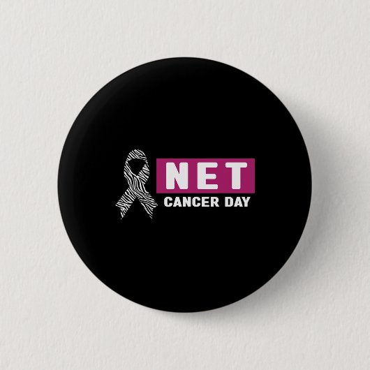 Neuroendokriner Krebsbewusstsein - World NET Cance Button (Vorderseite)