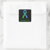Neurofibromatose Advocate Schwarzer Quadrat Sticke Quadratischer Aufkleber (Tasche)
