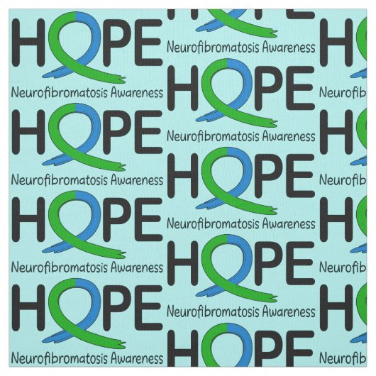 Neurofibromatose Bewusstseinsband der Hoffnung Stoff (Muster)