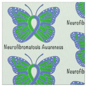 Neurofibromatose-Schmetterlings-Bewusstseins-Band Stoff (Nahaufnahme)