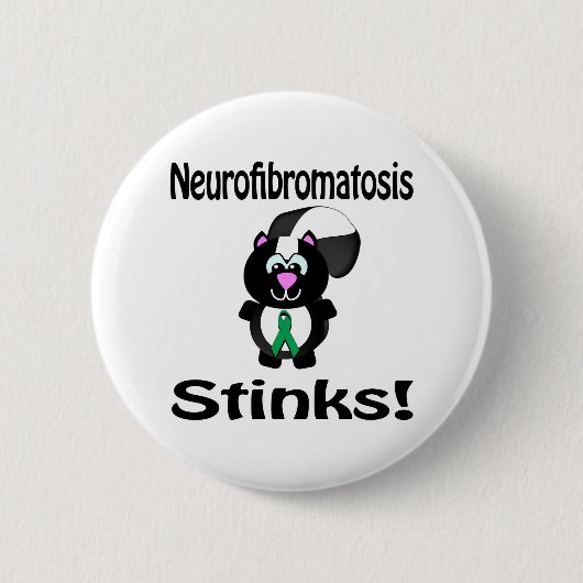 Neurofibromatose stinks Skunk Awareness Design Button (Vorderseite)
