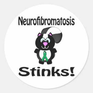 Neurofibromatose stinkt Skunk-Bewusstseinsdesign Runder Aufkleber