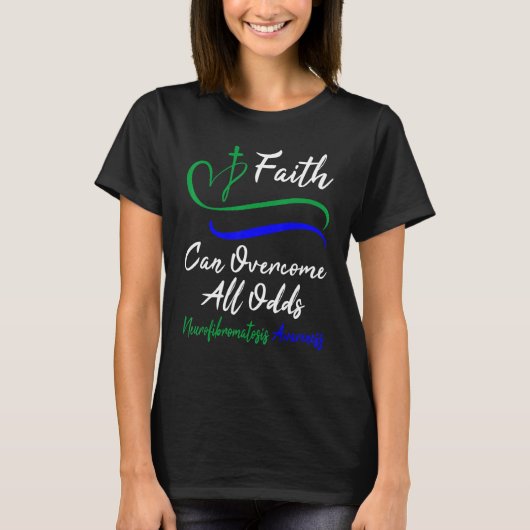 Neurofibromatosis Awareness Support Christian Cros T-Shirt (Vorderseite)