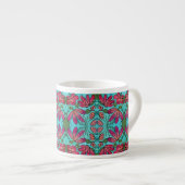 NEUROGRAFISCHE FRÜHSTÜCKSBLUMEN WASSERFARBEN ESPRESSOTASSE (Vorderseite Rechts)