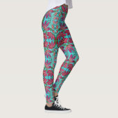 NEUROGRAFISCHE FRÜHSTÜCKSBLUMEN WASSERFARBEN LEGGINGS (Rechts)
