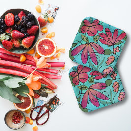 NEUROGRAFISCHE FRÜHSTÜCKSBLUMEN WASSERFARBEN PAPPTELLER