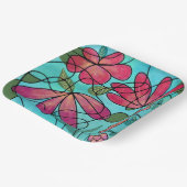 NEUROGRAFISCHE FRÜHSTÜCKSBLUMEN WASSERFARBEN PAPPTELLER (Gewinkelt)