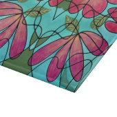 NEUROGRAFISCHE FRÜHSTÜCKSBLUMEN WASSERFARBEN SCHNEIDEBRETT (Ecke)