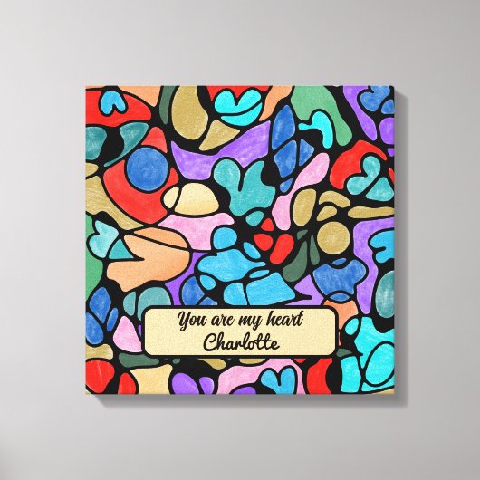 NEUROGRAPHISCHE DIGITALE WASSERFARBEN LEINWANDDRUCK (Vorderseite)