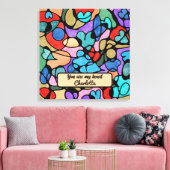 NEUROGRAPHISCHE DIGITALE WASSERFARBEN LEINWANDDRUCK (Insitu (Wohnzimmer))