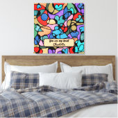 NEUROGRAPHISCHE DIGITALE WASSERFARBEN LEINWANDDRUCK (Insitu (Schlafzimmer))