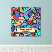 NEUROGRAPHISCHE DIGITALE WASSERFARBEN LEINWANDDRUCK (Insitu (Holzboden))