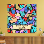 NEUROGRAPHISCHE DIGITALE WASSERFARBEN LEINWANDDRUCK (Insitu (Wohnzimmer))