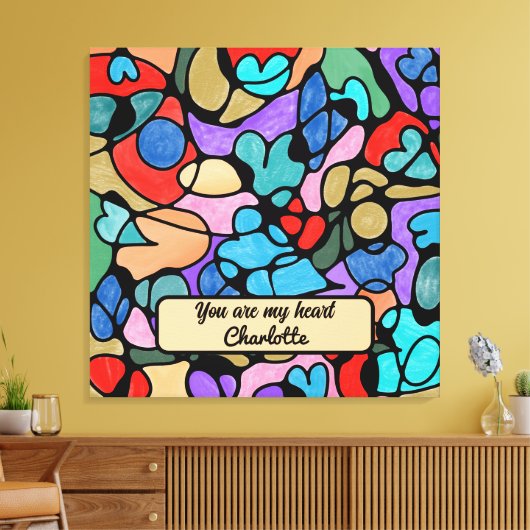 NEUROGRAPHISCHE DIGITALE WASSERFARBEN LEINWANDDRUCK (Insitu (Wohnzimmer))