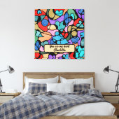 NEUROGRAPHISCHE DIGITALE WASSERFARBEN LEINWANDDRUCK (Insitu (Schlafzimmer))