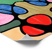 NEUROGRAPHISCHE DIGITALE WASSERFARBEN POSTER (Ecke)