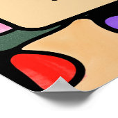 NEUROGRAPHISCHE DIGITALE WASSERFARBEN POSTER (Ecke)