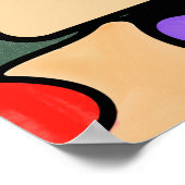 NEUROGRAPHISCHE DIGITALE WASSERFARBEN POSTER (Ecke)