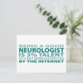 Neurologe 3% Talent Postkarte (Stehend Vorderseite)