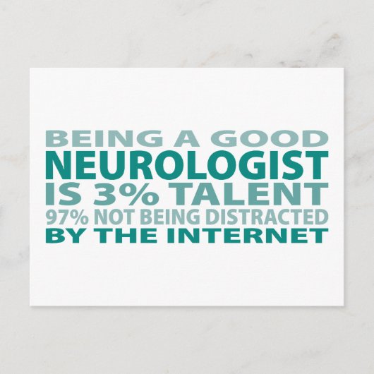 Neurologe 3% Talent Postkarte (Vorderseite)