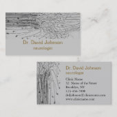 Neurologe Anatomie Nerve Zeichnend Grauarzt Visitenkarte (Vorne/Hinten)